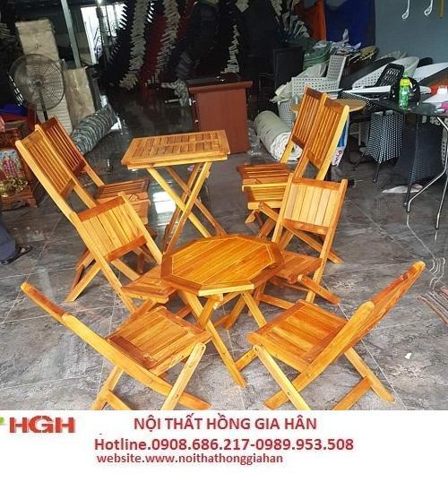 ghế xếp gỗ cafe