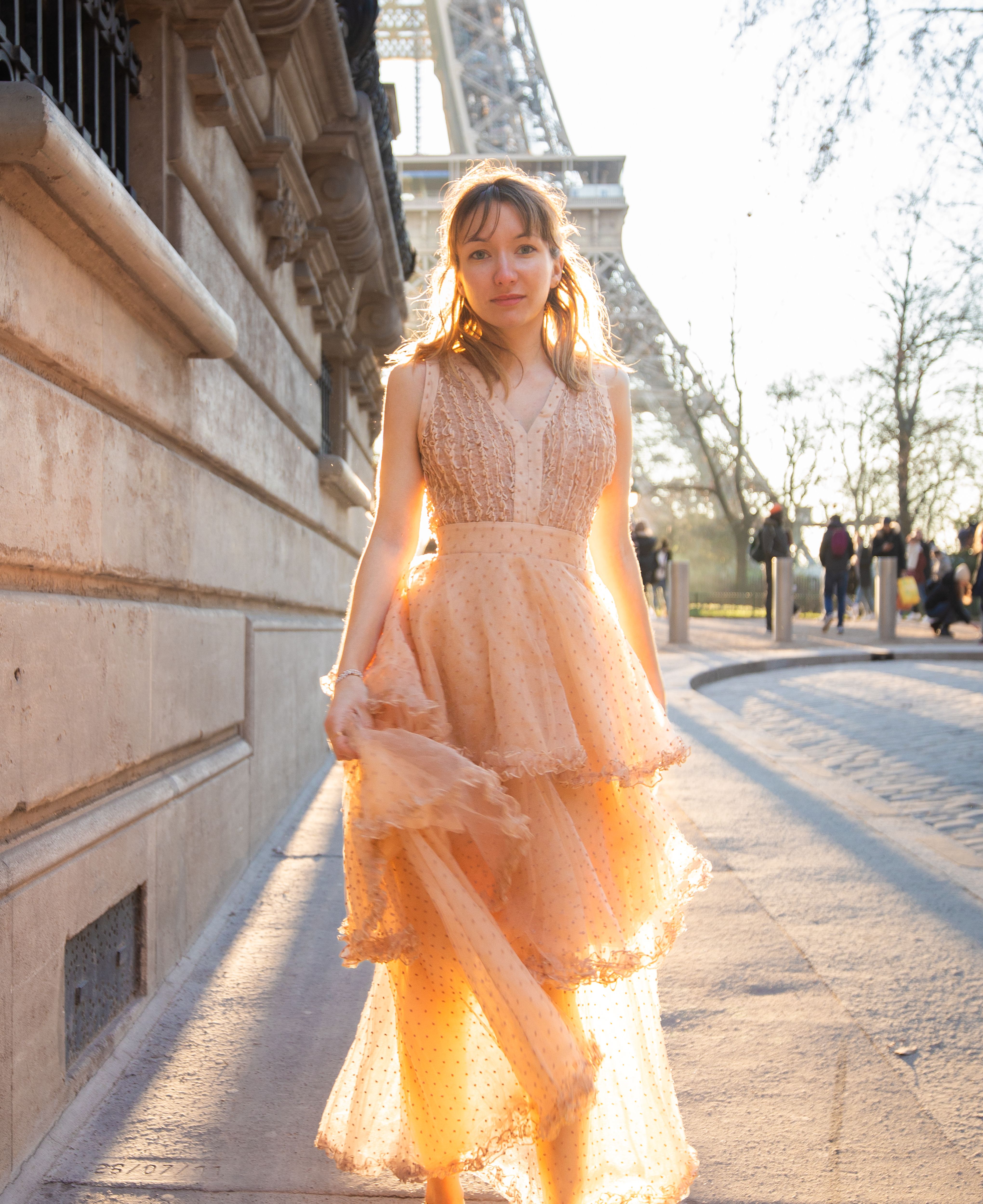 MIRA - Poly Dress Đầm nữ chấm bi ba tầng