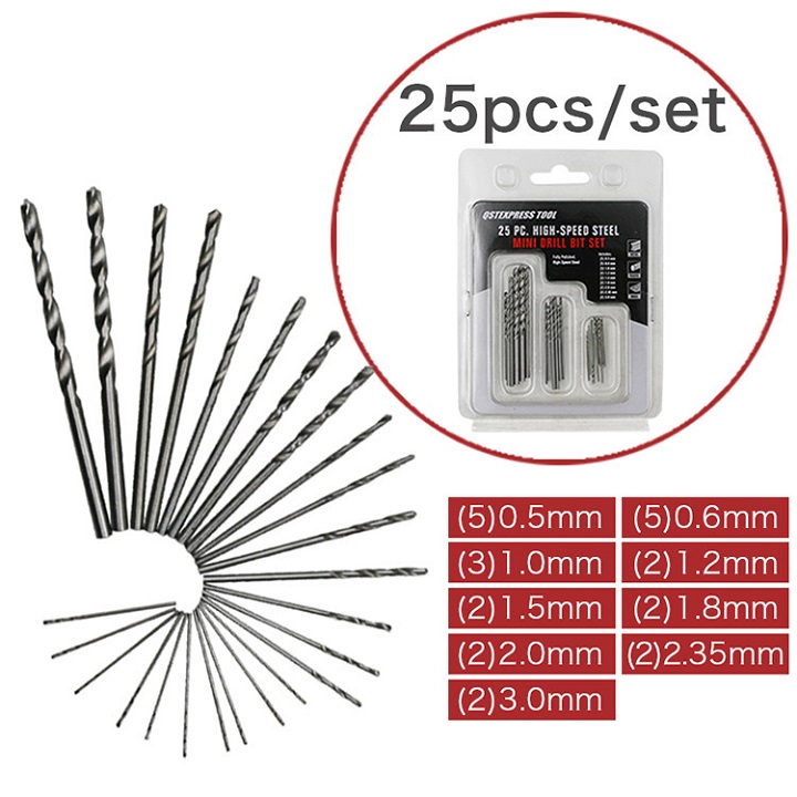 BỘ 25 MŨI KHOAN MINI - DIY582