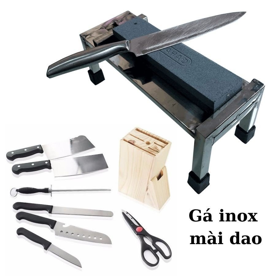 gá inox định vị đá mài dao