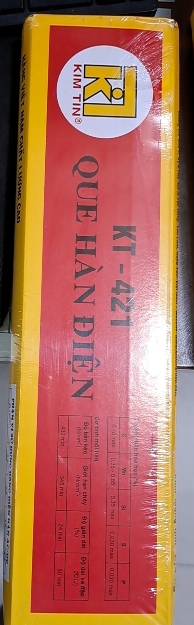 Que Hàn Sắt Kim Tín 2.5 ly ( Giá 1 Hộp 2,5kg)