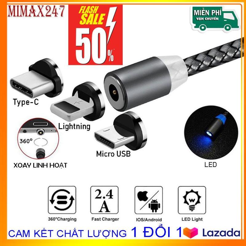 Giá Cap sac nam cham - Cáp sạc 3 trong 1 - cáp sac nam châm 3 dầu - cáp sạc iphone , type-C , Micro usb - dây sạc nhanh đa năng - cáp sạc hít nam châm không lo hư đầu sạc