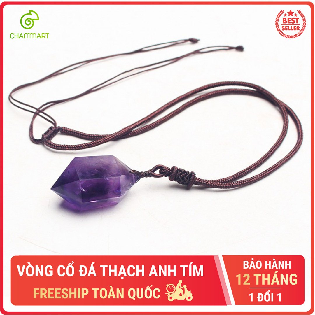 Vòng cổ Amethyst thạch anh tím phong cách cổ điển sành điệu