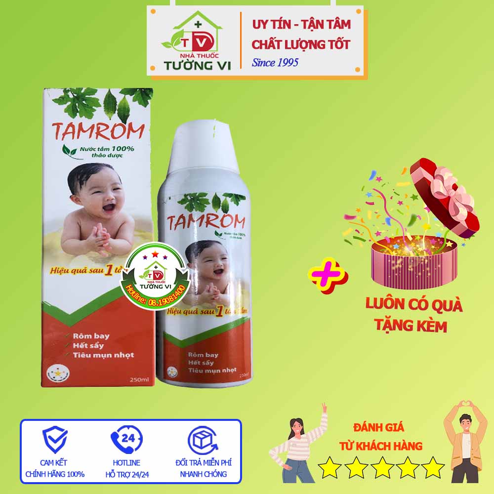 Nước tắm tamrom – hết rôm sẩy, tiêu mụn nhọt