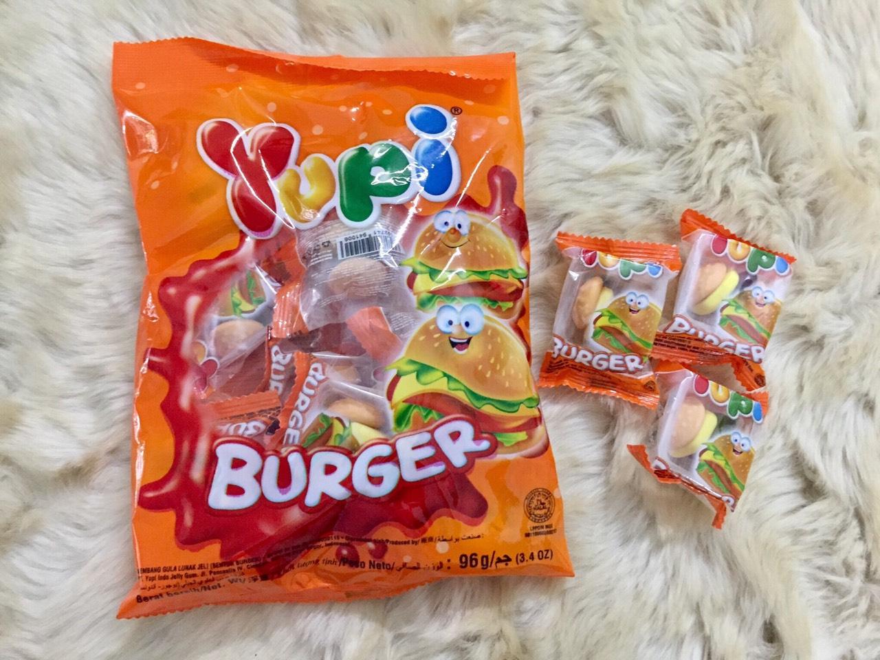 (Giảm 20K Ship Đơn 49K) KẸO DẺO YUPI HAMBURGER CAM GÓI (12 VIÊN)
