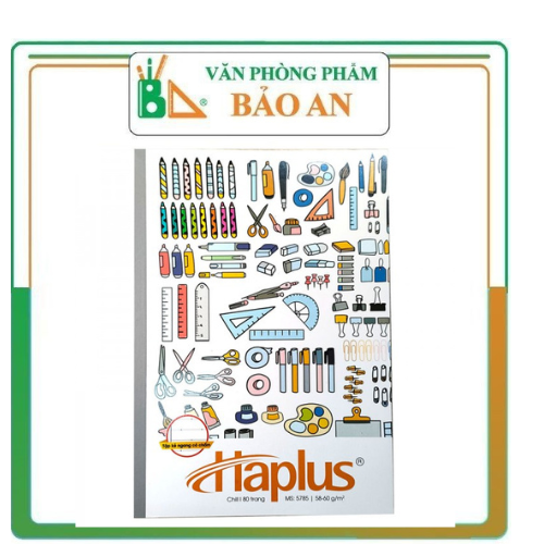 Vở Kẻ Ngang Haplus Chill có chấm 80 trang - Văn phòng phẩm Bảo An