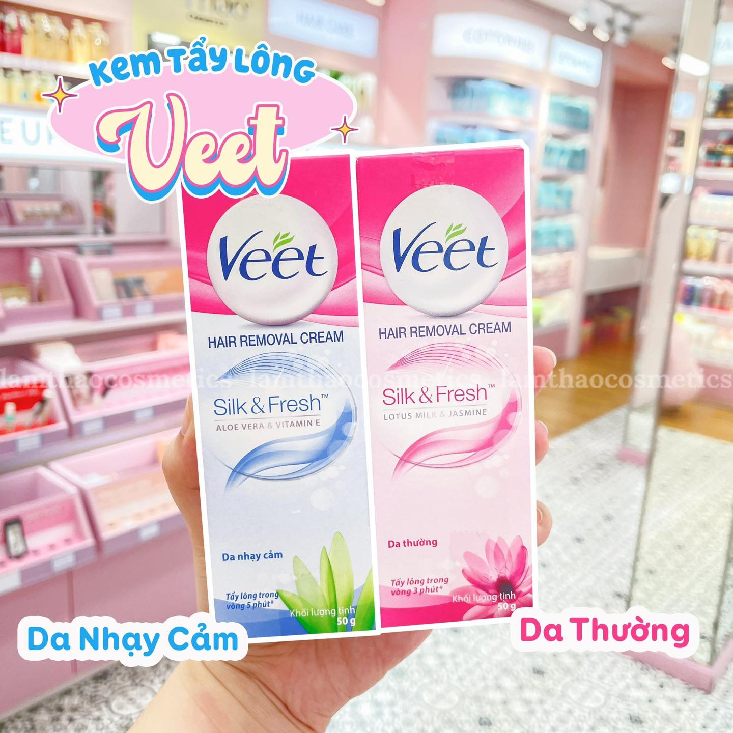 Kem Tẩy Lông Cho Da Thường Veet Silk & Fresh
