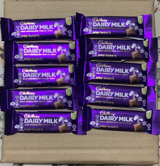 combo 10 thanh Socola cadbury milk vị sữa (mỗi thanh 15g, k có túi)