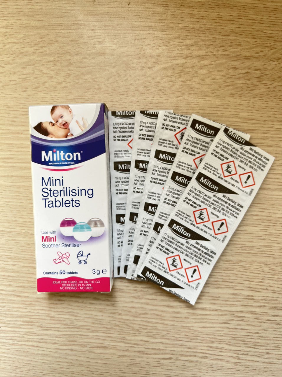 Viên tiệt trùng Milton hộp 50v ( date tháng 08/2027)