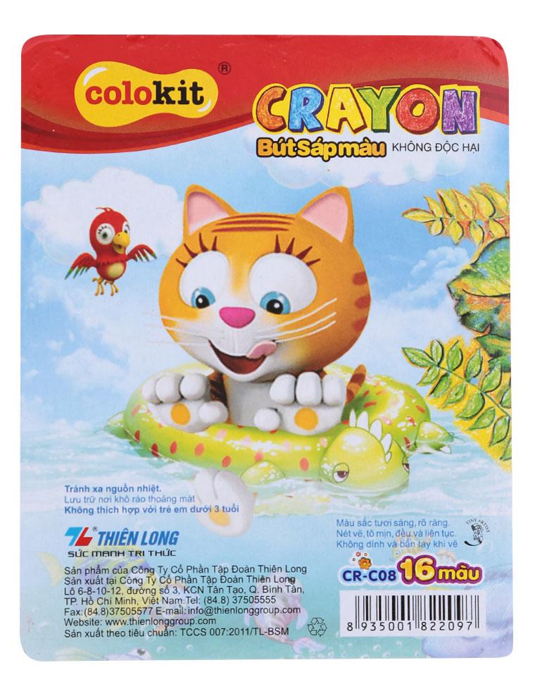 Bút Sáp Màu Thiên Long CR-C08 (16 màu)