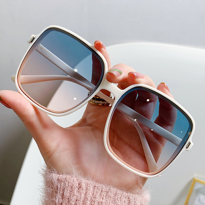 Kính râm nữ kính mắt thời trang chống tia uv 400 mặt vuông phối màu siêu hot