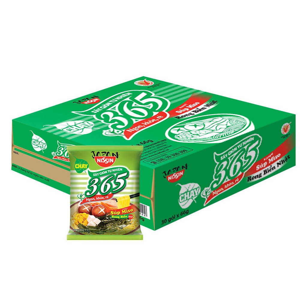 Mì Không Chiên Nissin 365 - (Tôm Chua Cay)