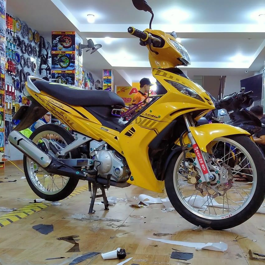 Tem rời exciter 2010 Crypton dán xe vàng