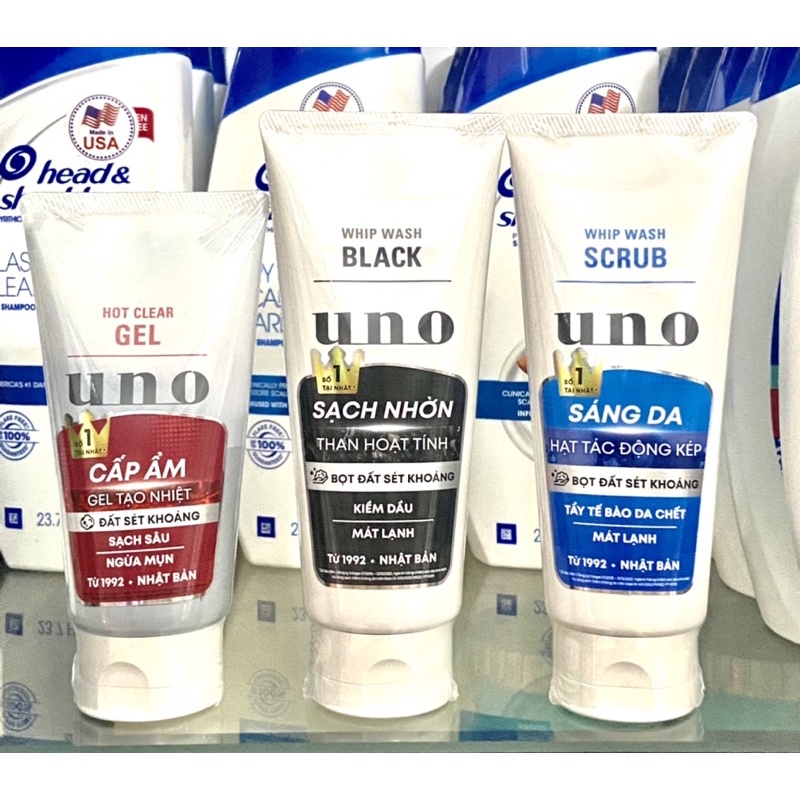 Sữa rửa mặt Uno tạo bọt whip wash