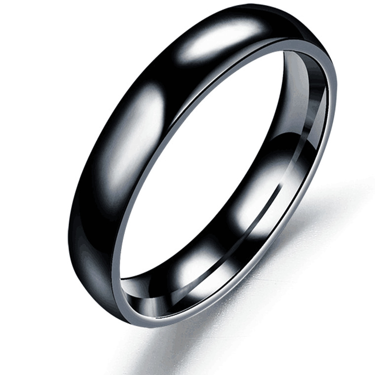 Ring titanium unisex BIM house designs smooth glossy ultra gorgeous