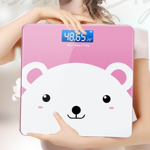 [HÀNG HOT 2021] CÂN SỨC KHỎE ĐIỆN TỬ HÌNH THÚ LOẠI TỐT CHỊU LỰC ĐẾN 180KG MẶT KÍNH CƯỜNG LỰC SANG CHẢNH - CÂN BỀN, ĐẸP, CHUẨN 100%