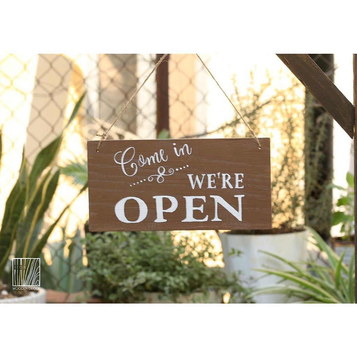Bảng gỗ 2 mặt open - closed