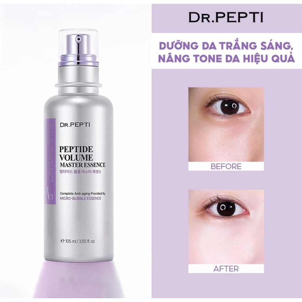 Tinh chất dưỡng trắng da Dr.Pepti Peptide Volume Master Essence 50ml & 105ml