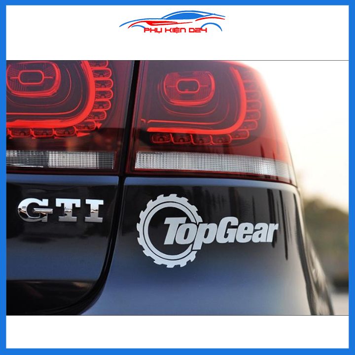 Nhãn dán xe TopGear thể thao trang trí ô tô