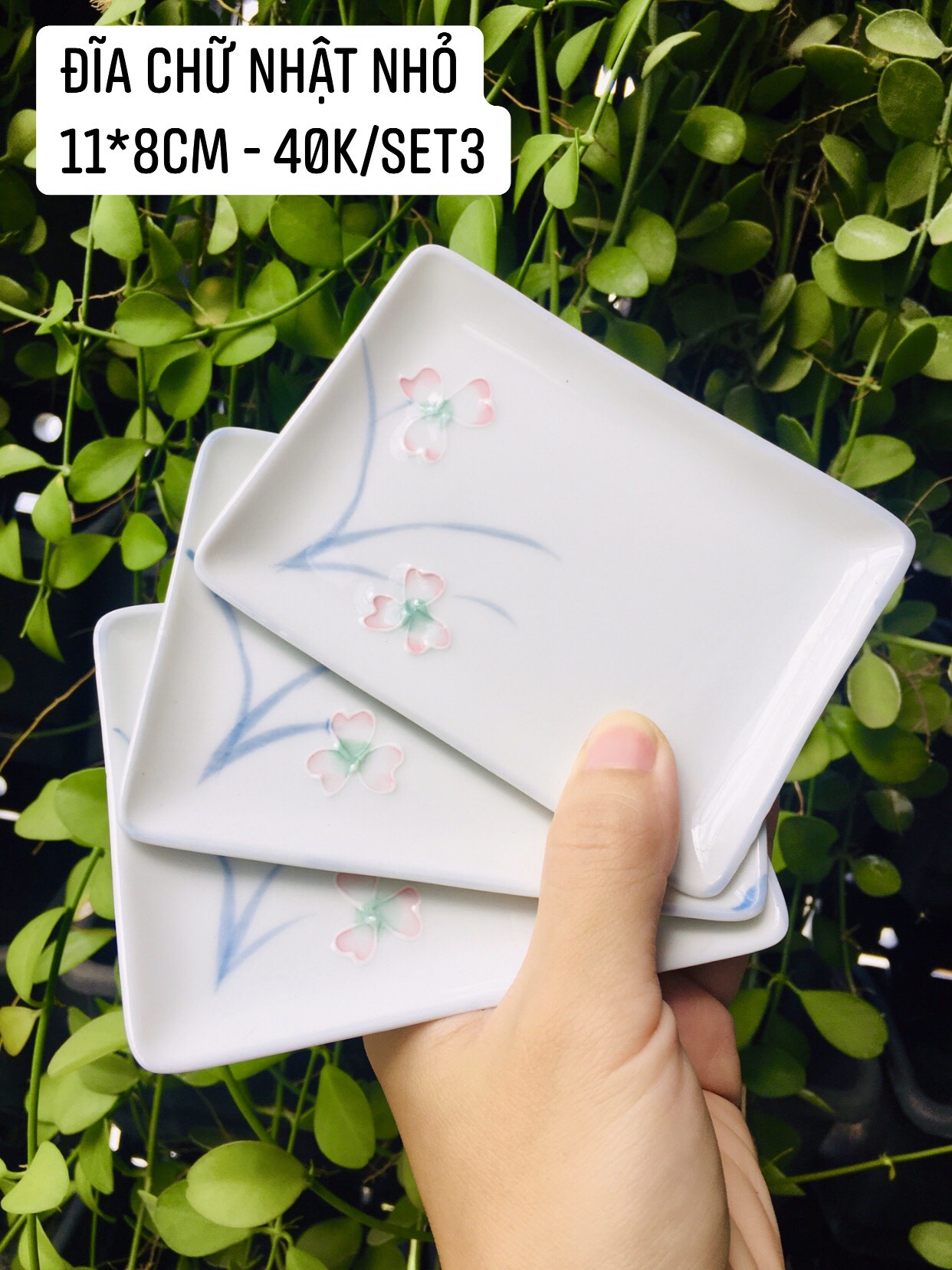 GỐM NHẬT - SET BÀN ĂN MEN LAM XINH