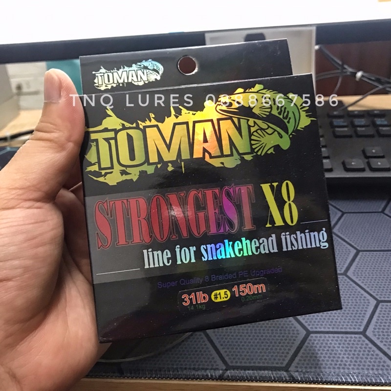 Dây Pe, dù câu lure Toman Strongert X8 - TNQ LURES