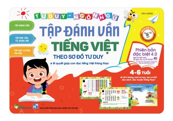Sách - Tập Đánh Vần Tiếng Việt - Theo sơ đồ tư duy (Phiên bản Đặc biệt 4.0 Quét mã QR nghe Đọc và Kể chuyện)