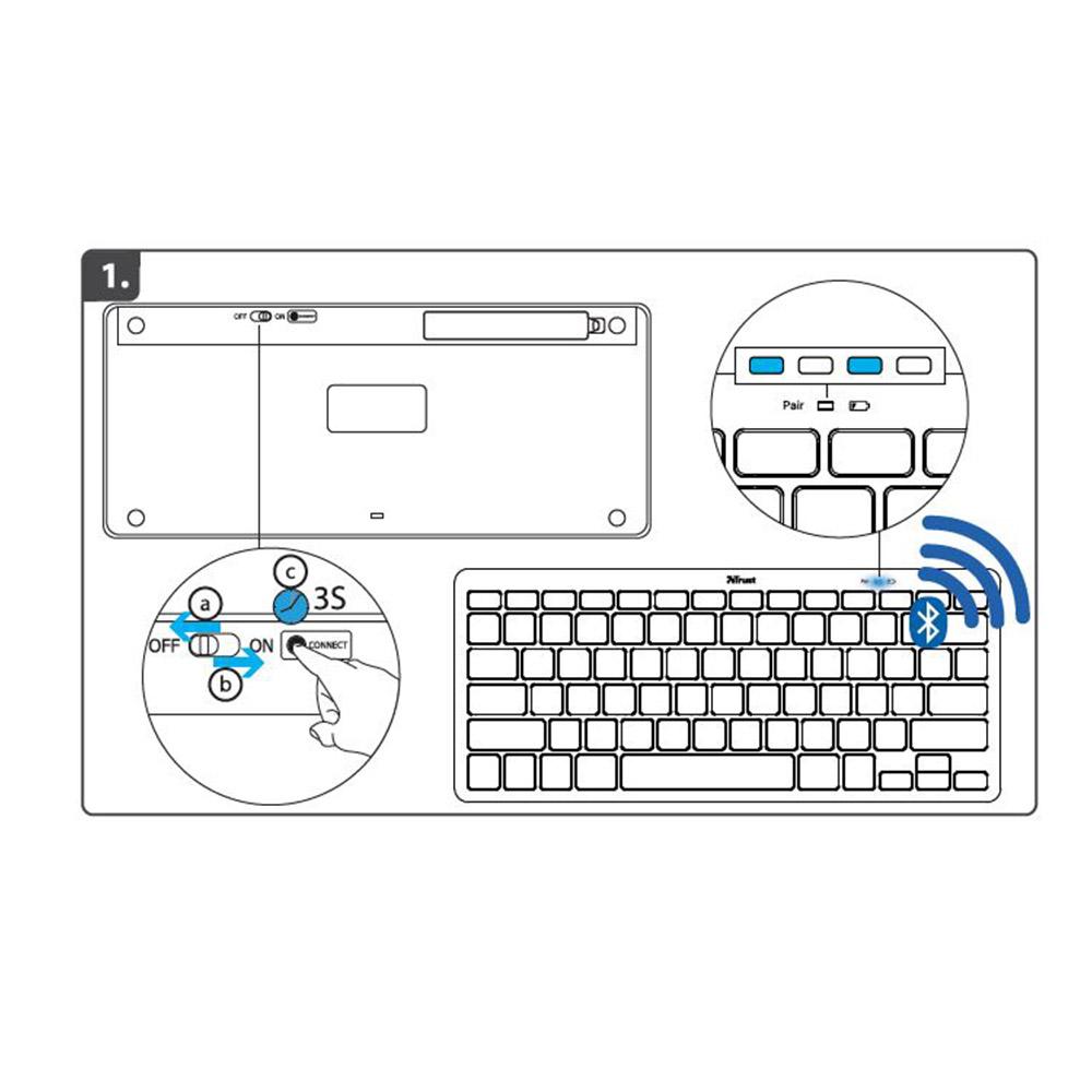 Bàn Phím Bluetooth Mini Cho Điện Thoại, iPad, Máy Tính Cao Cấp