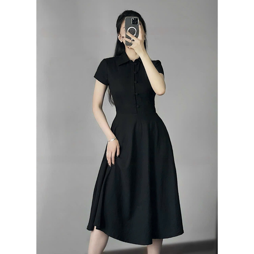 [Rabe Dress] Đầm WAYO sơ mi nút bọc thanh lịch sang trọng có túi