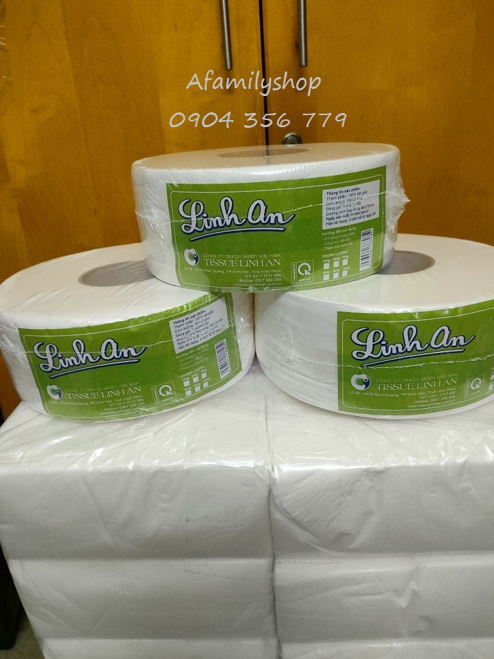 Giấy vệ sinh cuộn lớn cao cấp Linh An