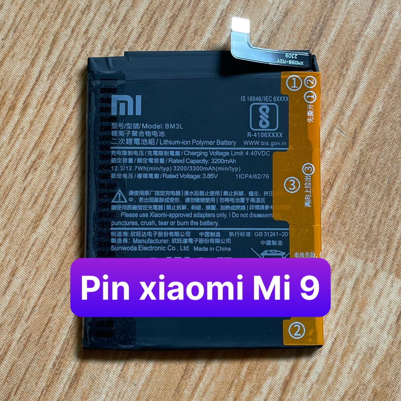 pin xiaomi Mi 9 mã BM3L (zin)