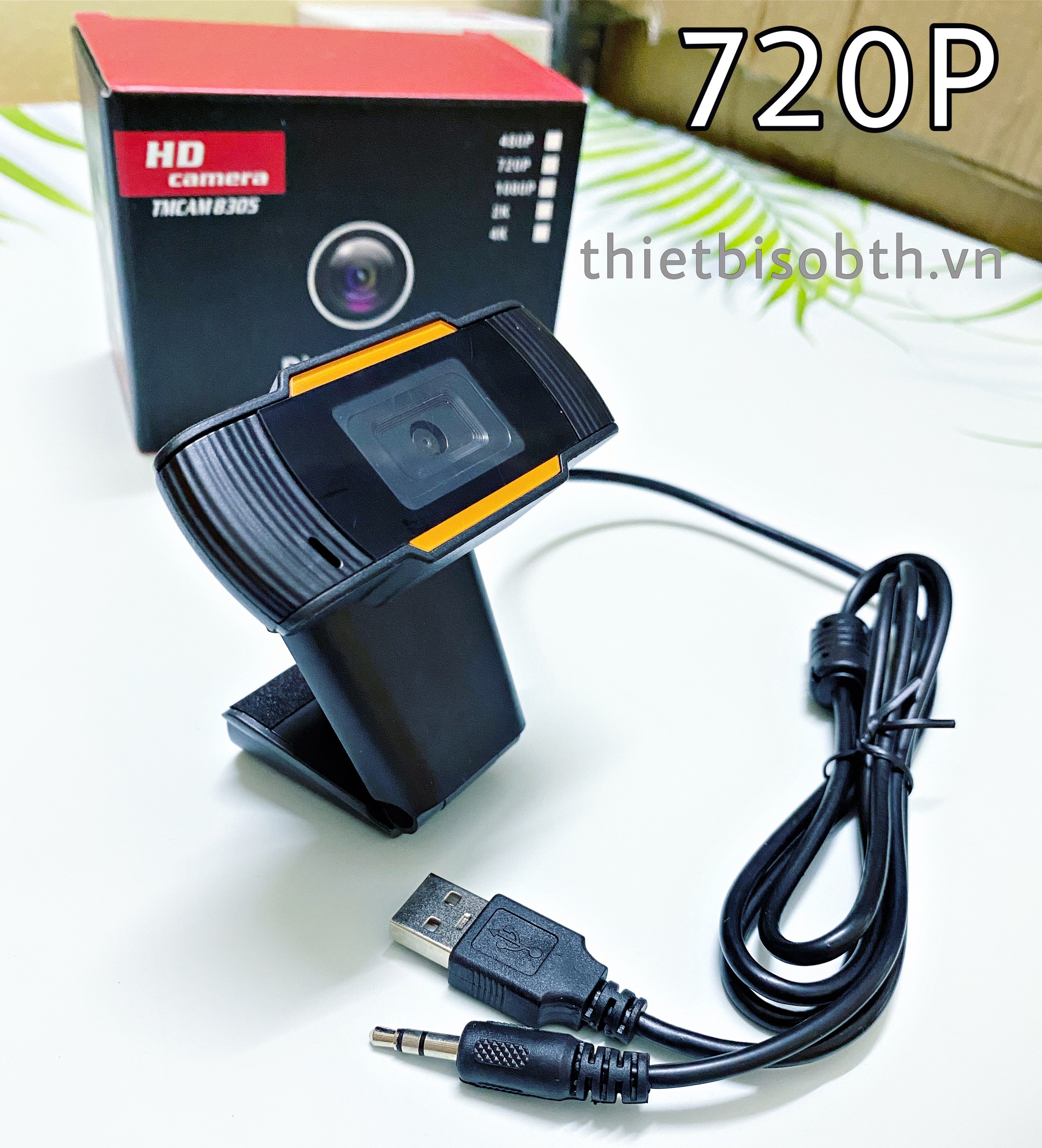 Webcam máy tính hình ảnh 720P, có micro Dùng học tập Online