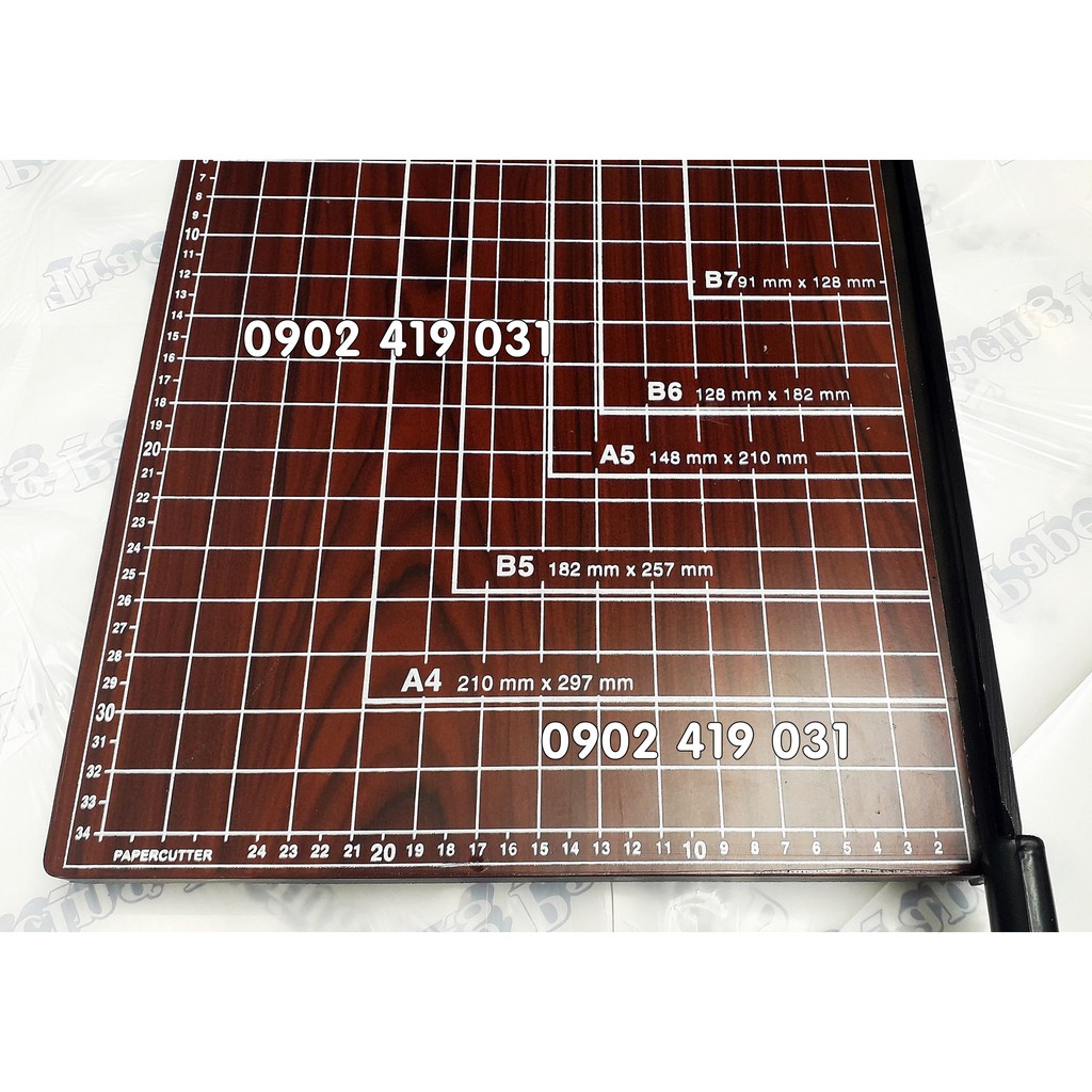 Bàn Cắt Giấy Paper Cutter Gỗ [  Cắt được khổ A4, B5, A5, B6, B7 ]