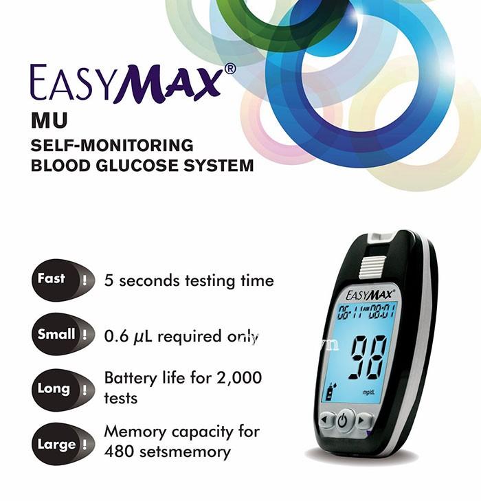 Que thử đường huyết easymax