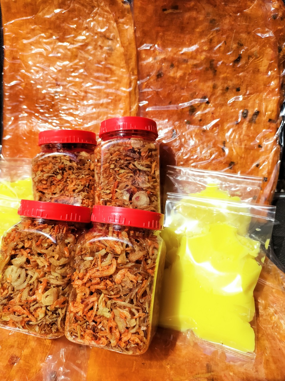 COMBO 450G BÁNH TRÁNG DẺO TÔM BƠ TÉP HÀNH PHI