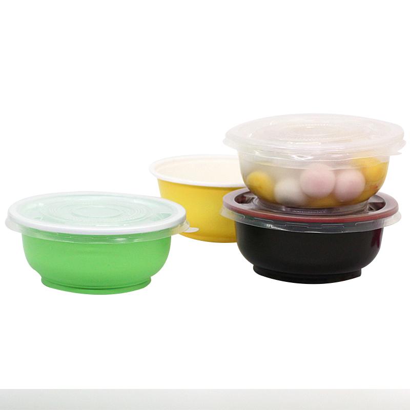 Một Lần Bát Canh Hình Tròn 300 Ml Cuộn Bọc Cấu Thành Điện Takeaway Đóng Gói Cháo Tráng Miệng Bát Đựng Trái Cây Trong Suốt Nhựa Hộp Nhựa Đựng Thức Ăn Bảo Vệ Môi Trường