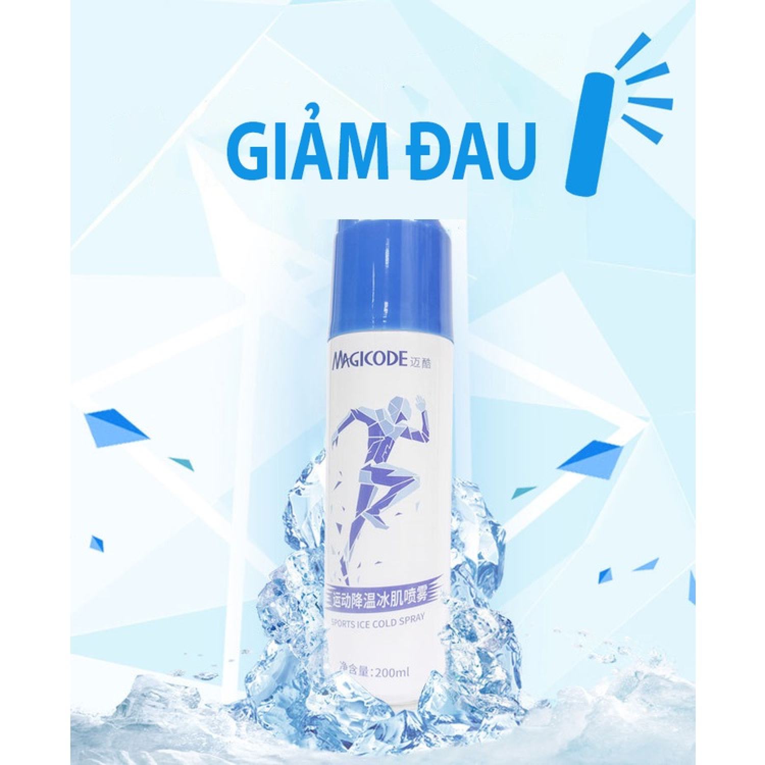 Xịt Lạnh Giảm Đau Thể Thao Magicode - Chai 200ml