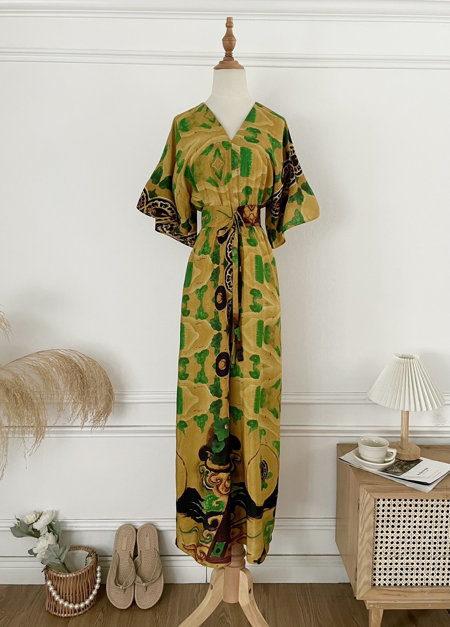 CATI Jumpsuit họa tiết kèm belt (2060)