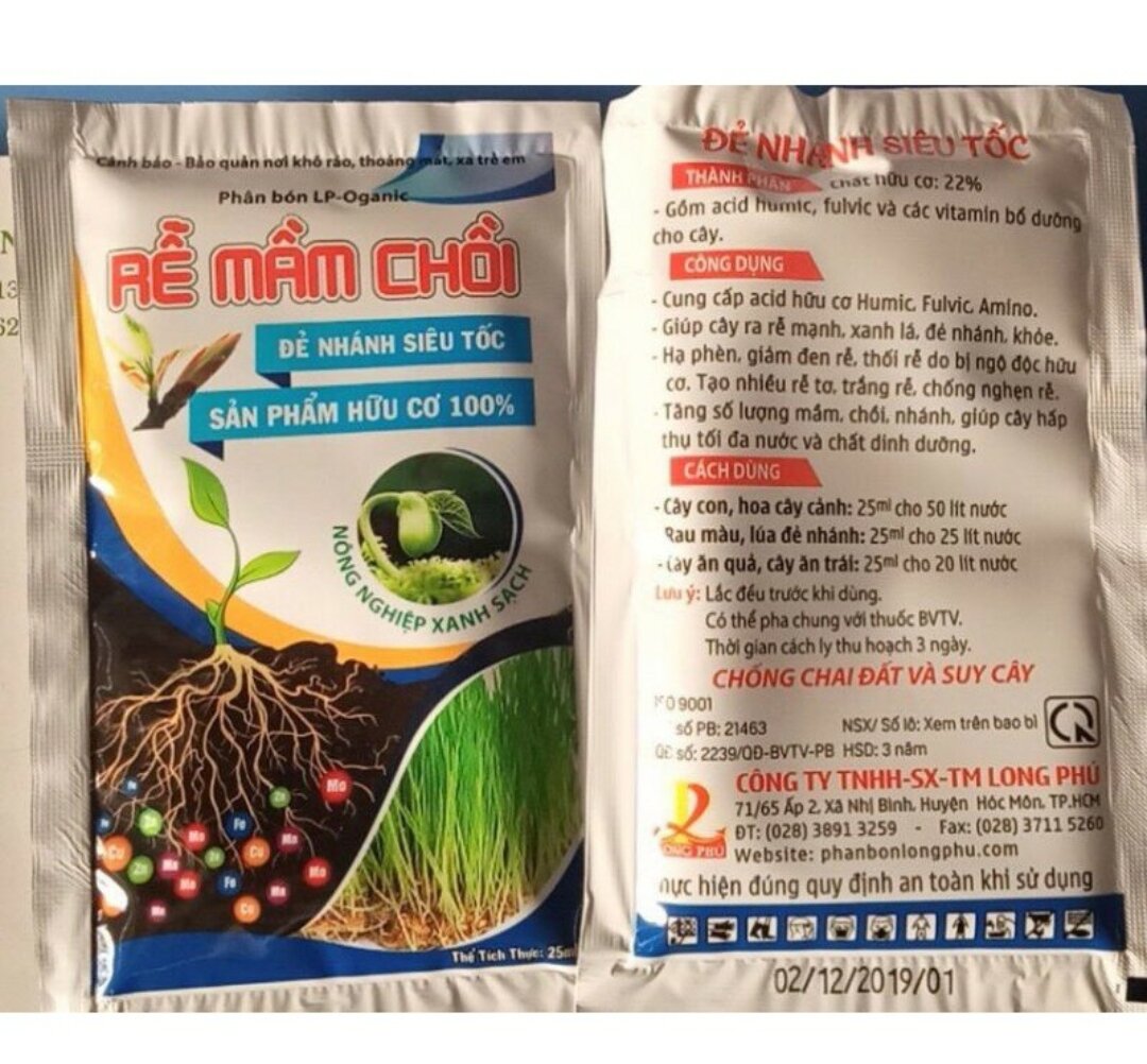 PHÂN BÓN HỮU CƠ RỄ MẦM CHỒI