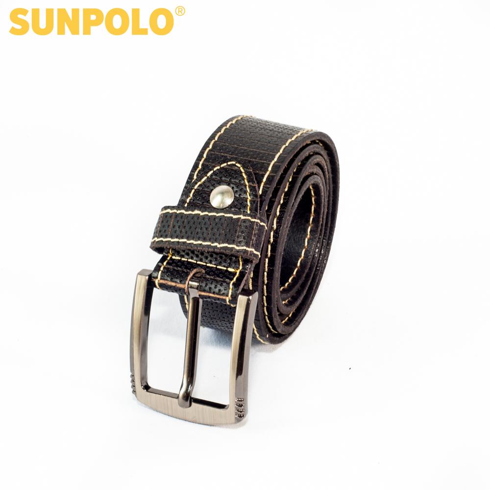 Men genuine leather belt BSMK25 (black, brown, dark brown)