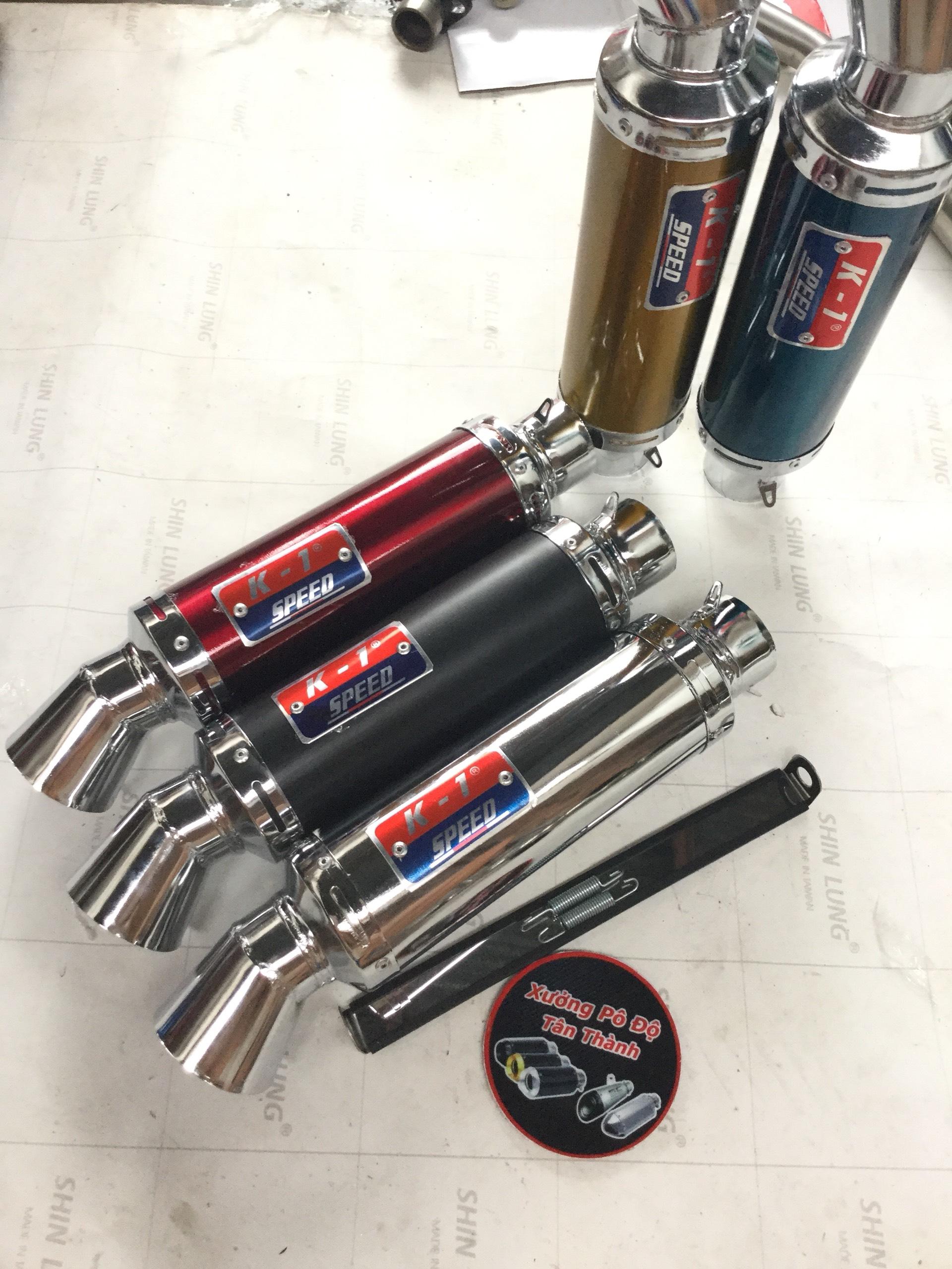 Bộ pô k1 đen full cổ exciter 150