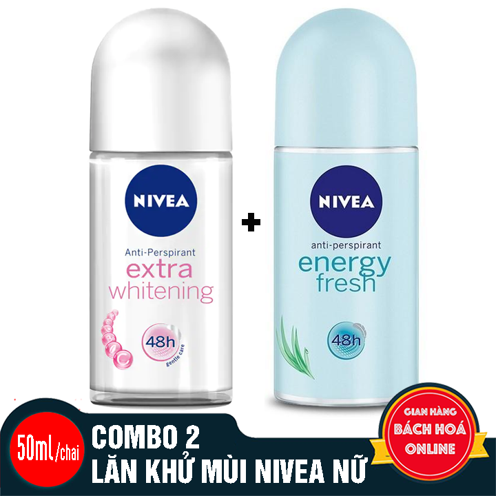 2 CHAI LĂN KHỬ MÙI NIVEA  - 50ml/chai- Giao mùi ngẫu nhiên