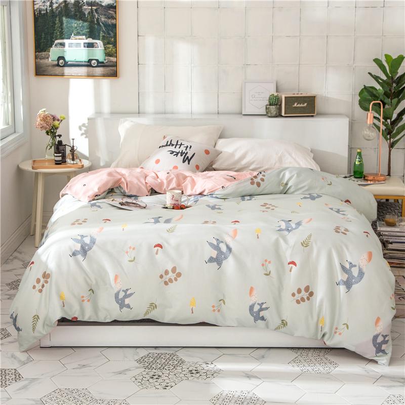 Giản Lược Bắc Âu 100% Cotton Vỏ Chăn Đơn Chiếc 100% Cotton Trong Gió Sinh Viên Duy Nhất Vỏ Chăn 200*230 Hai Người Duy Nhất Sản Phẩm Vỏ Chăn