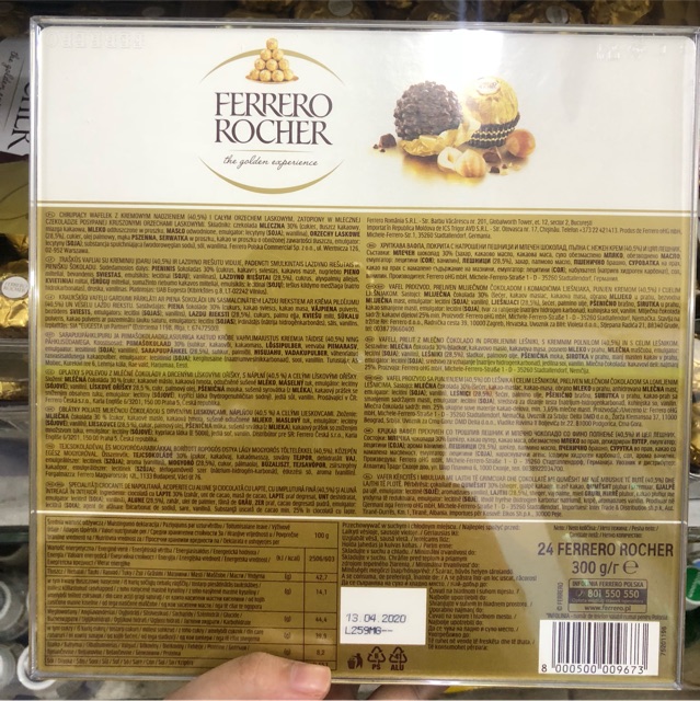 Kẹo socola FERRERO ROCHER (300g- 24 viên)