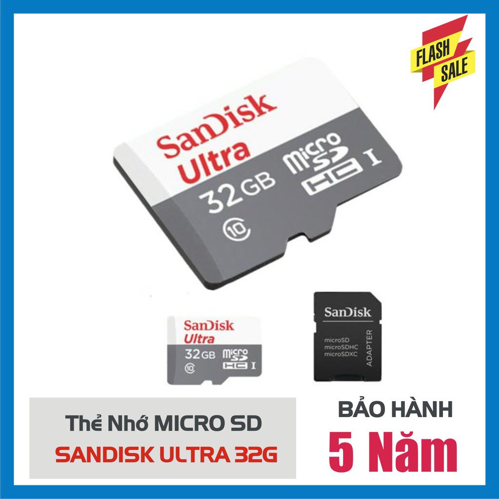 [Best Seller] Thẻ nhớ MicroSDXC SanDisk Ultra 32GB