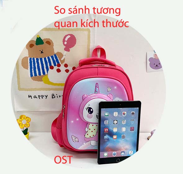 Ba lô mầm non hoạ tiết 3D