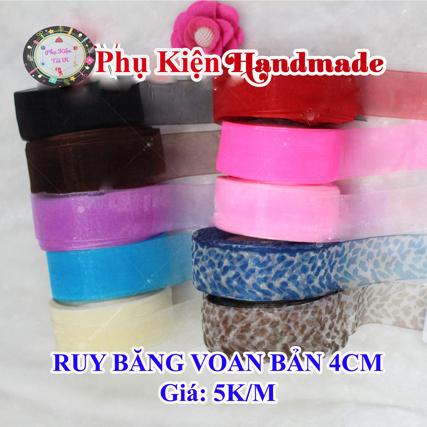 Ruy băng Voan Bản 4cm