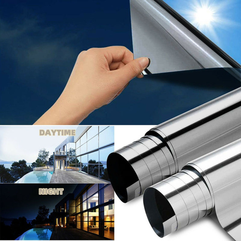 Self-adhesive Privacy Film Silver Window Film Anti-ultraviolet Heat Insulation Window Sticker