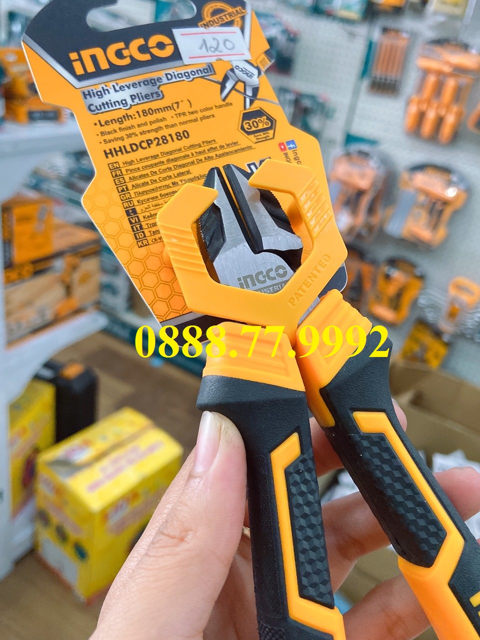 Kềm cắt cao cấp 7"/180mm Ingco HHLDCP28180