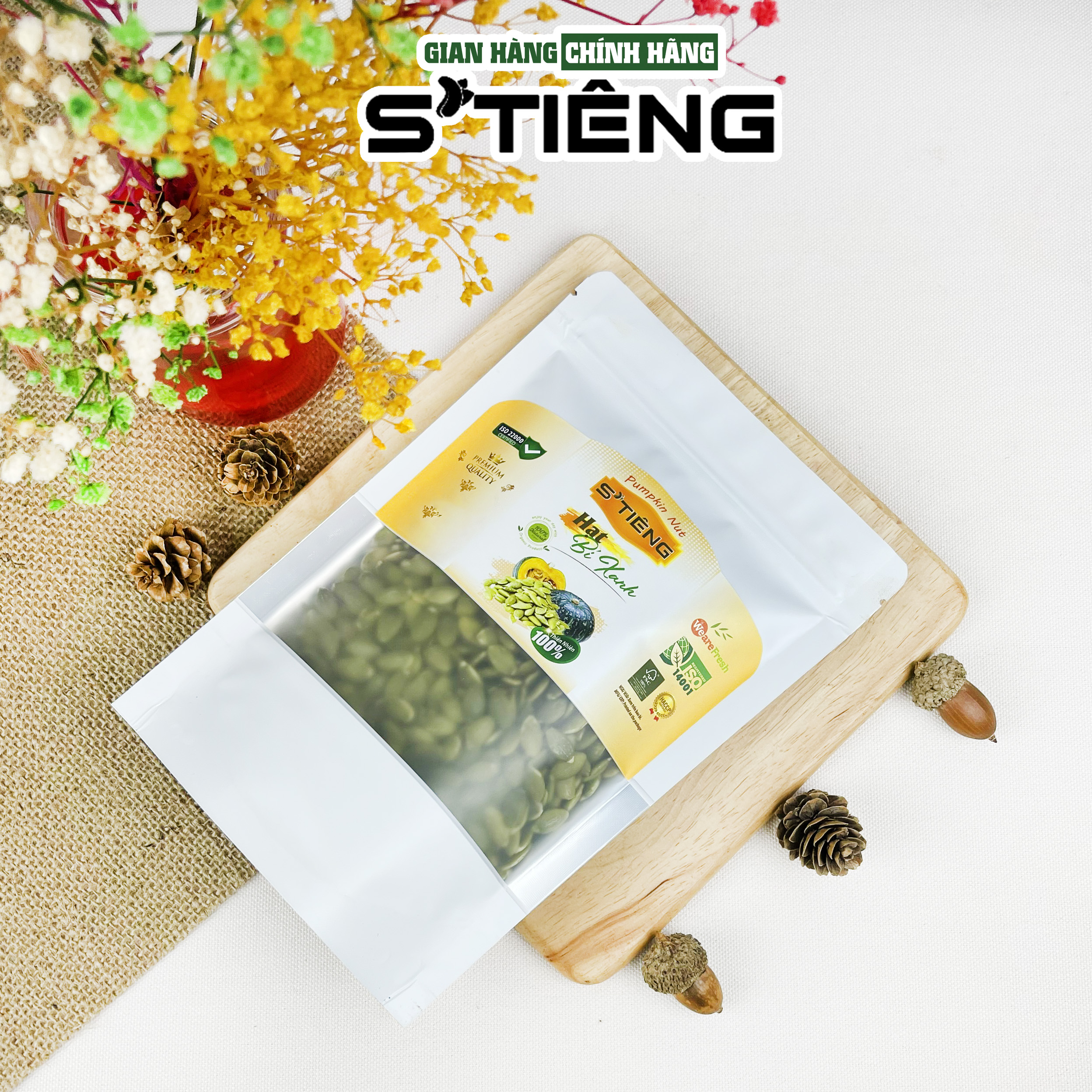 Nhân Hạt Bí Xanh Tươi Sống STIÊNG