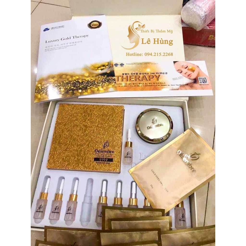 BỘ MẶT NẠ VÀNG LÁ 24K LUXURY GOLD THERAPY